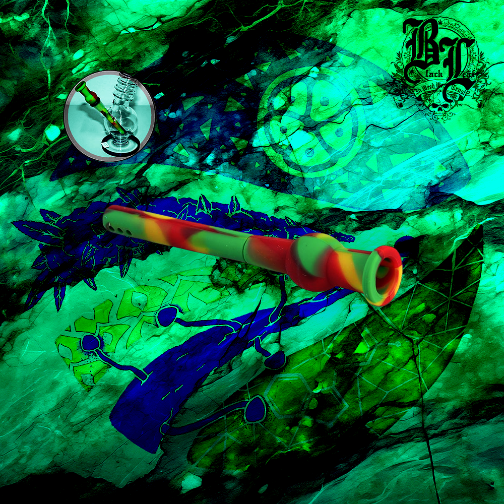 Black Leaf ‘Rasta’ Silicone Diffuser Adapter